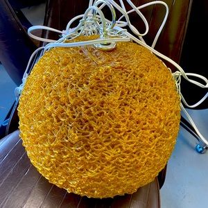 Vintage hanging yellow swag lamp